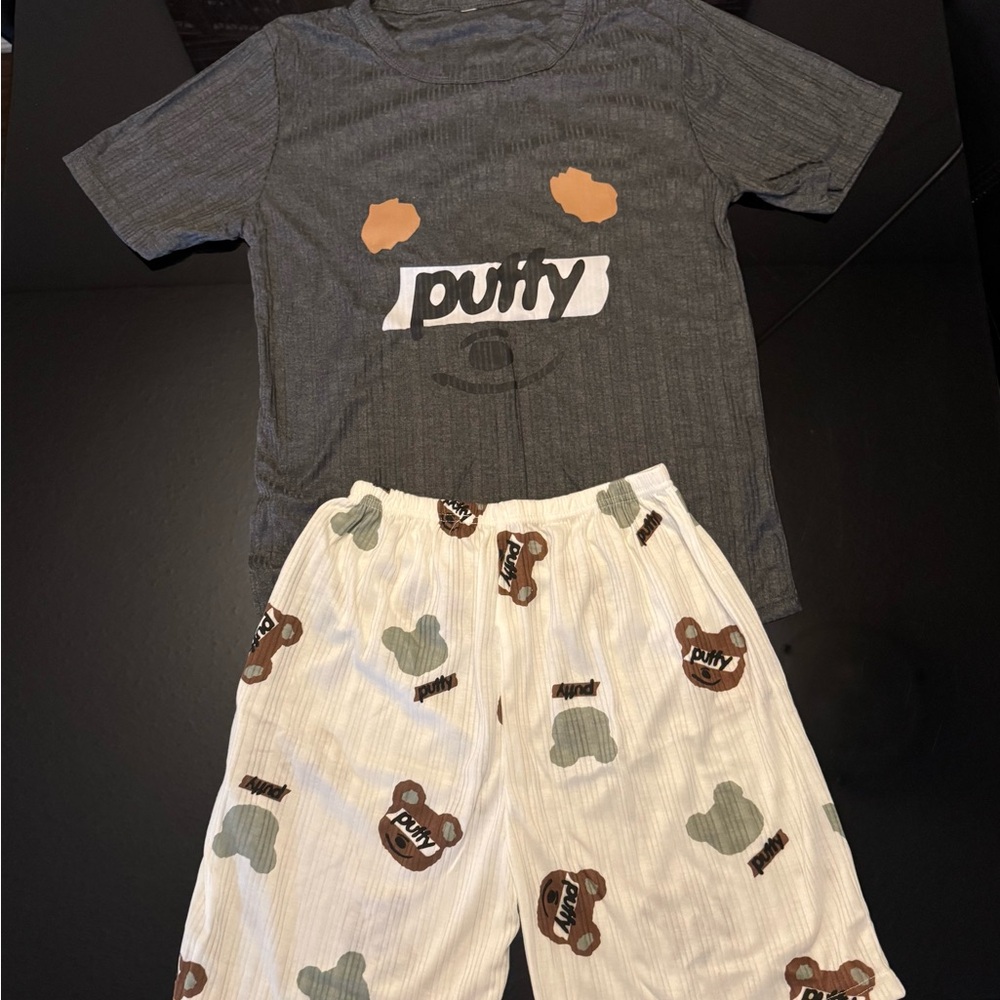 Kids Pajamas Set - Gray and White